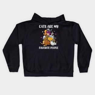 Funny Cats Cute Kittys Kittes: Cats Are My Favourite People Funny Sarcastic Cats Lovers Kids Hoodie